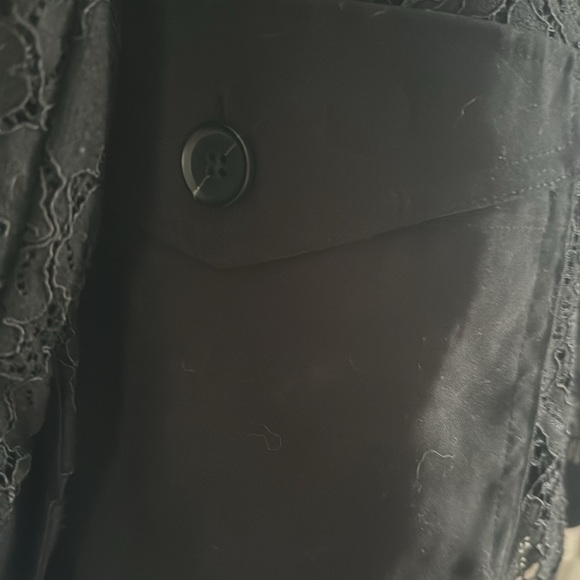 Beautiful black floral sheer jacket button up - Picture 7 of 15